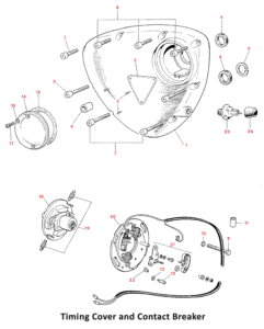 1969 Triumph 650 Timing Cover and Contact Breaker