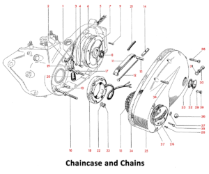 1969 Triumph 650 Chaincase and Chains