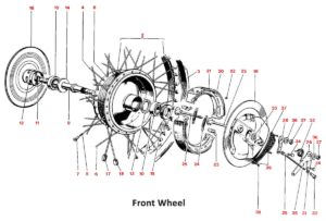 1969 Triumph 650 Front Wheel