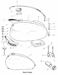 1969 Triumph 650 Petrol Tanks