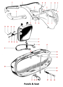 1964 Triumph 650 Twins Panels & Seat