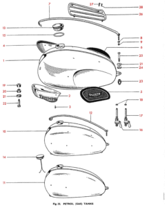 1966 Triumph 650 Twins Petrol (Gas) Tanks