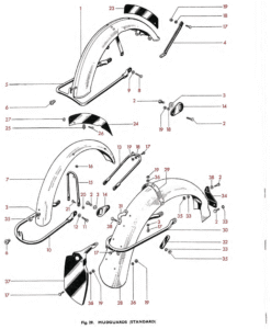 1966 Triumph 650 Twins Mudguards (Standard)