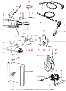 1966 Triumph 650 Twins D.C. Ignition Coils, Horn, Rectifier & Zener Diode