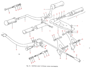 1971 Triumph 650 Twins Motor Unit Fittings & Footrests
