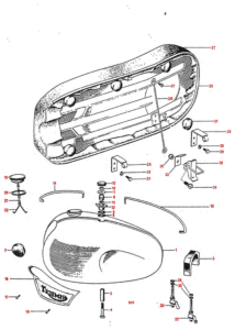 1971 Triumph 650 Twins Gas Tank & Twinseat