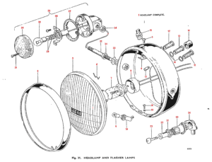1971 Triumph 650 Twins Headlamp & Flasher Lamps