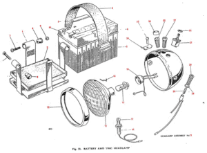 1971 Triumph 650 Twins Battery & TR6C Headlamp