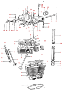 1971 Triumph 650 Twins Cylinder Block & Head, TR6R & TR6C
