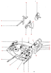 1971 Triumph 650 Twins Gearbox Inner Cover & Selectors